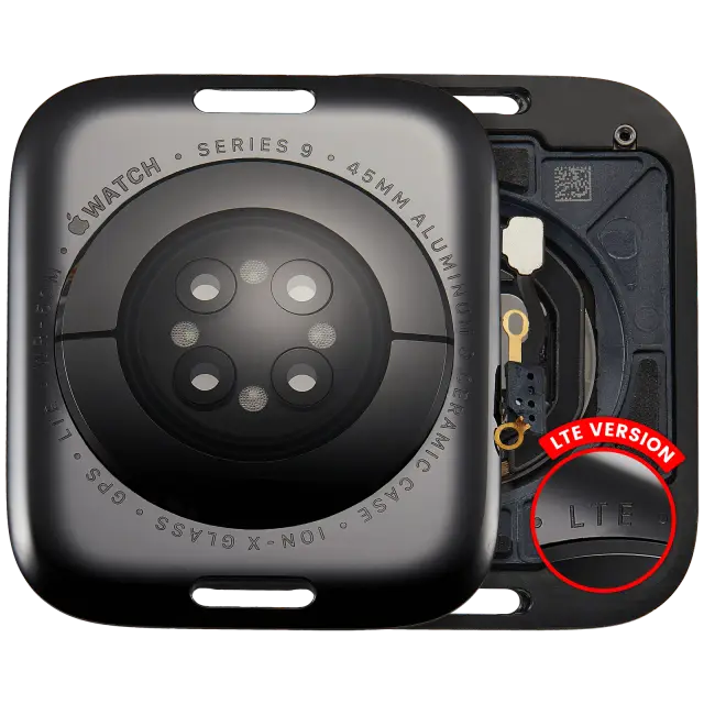 Vitre arrière pour Apple Watch Series 9 (45mm) (LET Version, Aluminum / Space Black)