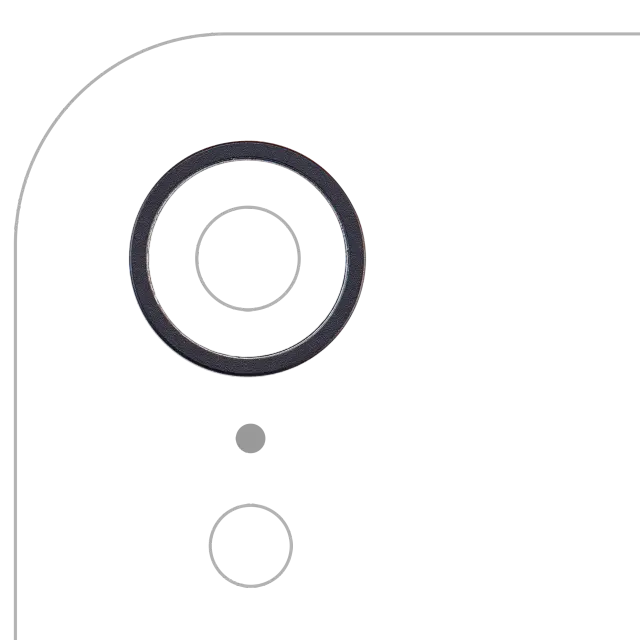 Anneau de contour de caméra arrière pour Apple iPhone XR (noir)
