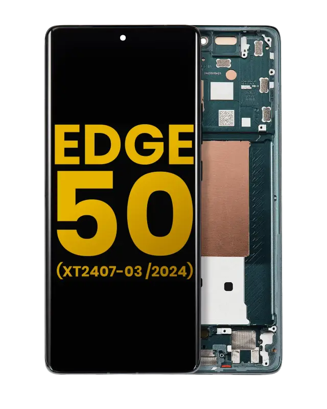 Écran OLED avec châssis pour Motorola Moto Edge 50 (XT2407-3 / 2024) (reconditionné, Jungle Green)