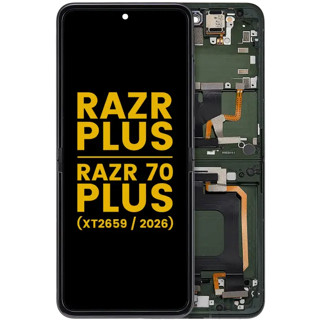Écran OLED avec châssis pour Motorola Razr Plus / Razr 70 Plus (XT2659 / 2026) (reconditionné, Mountain View)