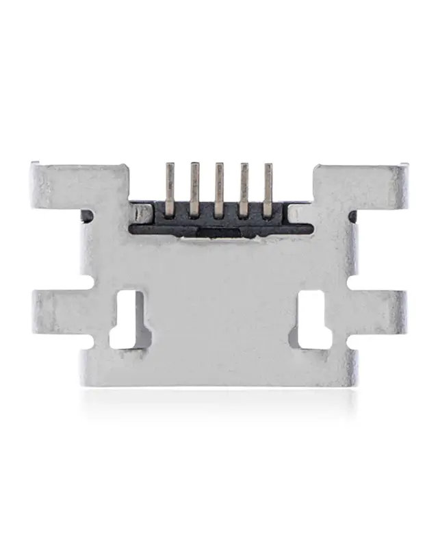 Connecteur de charge à souder — format Micro B, 5 broches, 4 points de fixation (C127)