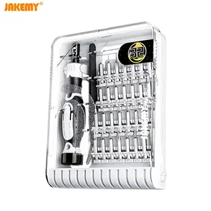 Kit Tournevis de Précision Jakemy JM-8189B avec Pince Tweezer (32 en 1) Blanc