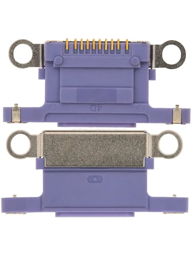 Connecteur de charge nu à souder pour Apple iPhone 12 (bleu, lot de 10)