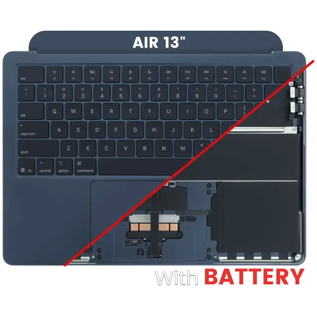 Châssis supérieur avec batterie et clavier ANSI US pour Apple MacBook Air 13" A3240 (2025) (origine d'occasion, minuit)