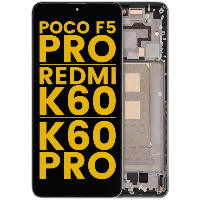 Écran OLED avec châssis pour Xiaomi Poco F5 Pro / Redmi K60 / K60 Pro (reconditionné, blanc)