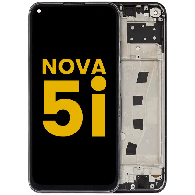 Écran LCD avec châssis pour Huawei Nova 5i (2019) (reconditionné, noir)