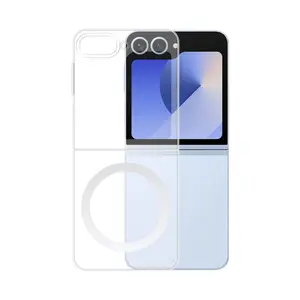 Coque Silicone MagSafe Compatible pour Samsung Galaxy Z Flip 6 5G F741 Transparent