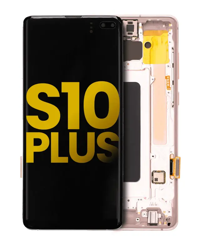 Écran OLED avec châssis pour Samsung Galaxy S10 Plus (reconditionné, Flamingo Pink)
