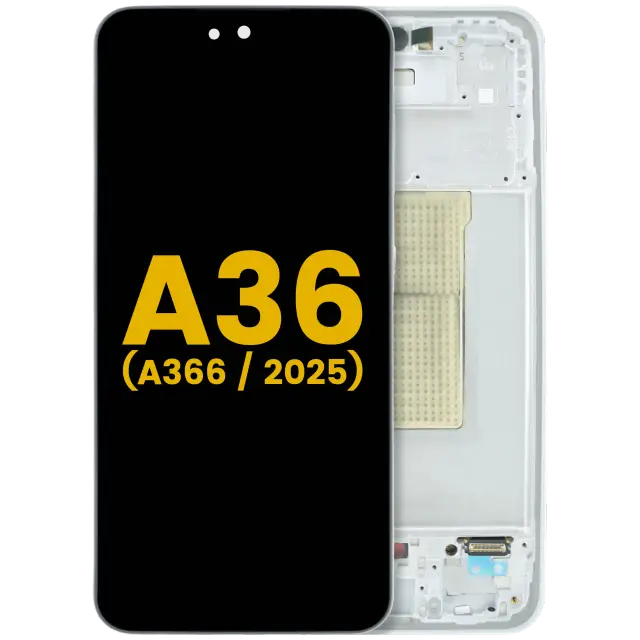 Écran OLED avec châssis pour Samsung Galaxy A36 5G (A366 / 2025) (reconditionné, blanc)