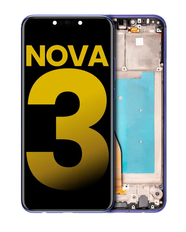 Écran LCD avec châssis pour Huawei Nova 3 (reconditionné, Iris Purple)