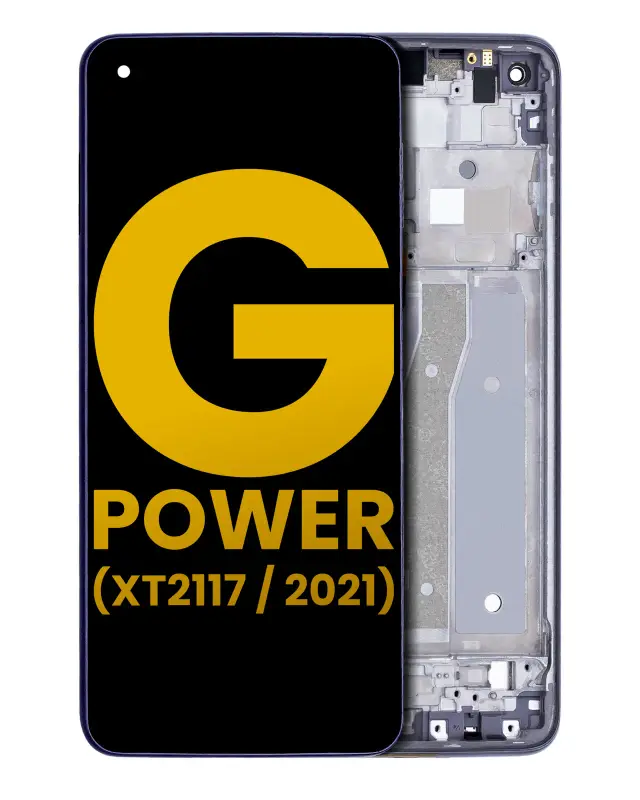 Écran LCD avec châssis pour Motorola Moto G Power (XT2117 / 2021) (reconditionné, Flash Gray)
