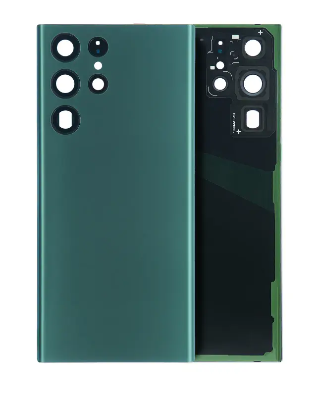 Vitre arrière pour Samsung Galaxy S22 Ultra (pack service origine, vert)