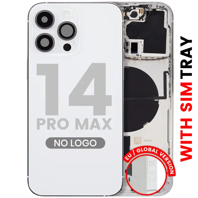 Châssis pour Apple iPhone 14 Pro Max (version EU, compatible premium, argent)