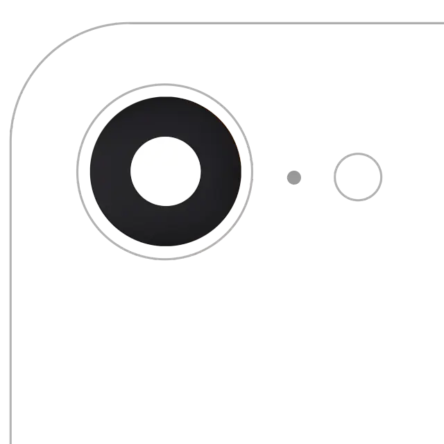 Lentille de caméra arrière avec adhésif pour Apple iPhone 16e / 17e (premium, Real Sapphire)