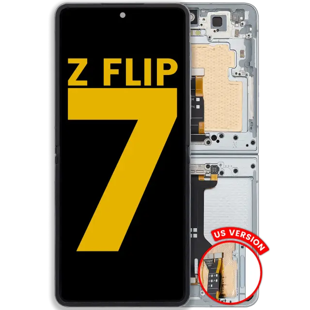 Écran OLED intérieur avec châssis pour Samsung Galaxy Z Flip 7 5G (version US & internationale, reconditionné, Mint)