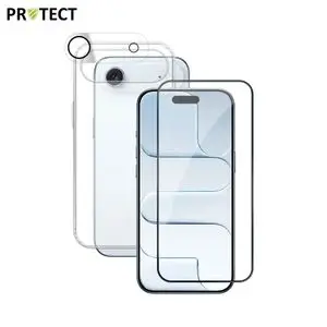 Pack de Protection Coque + Protection Lentille + Verre Trempé PROTECT pour Apple iPhone Air Transparent