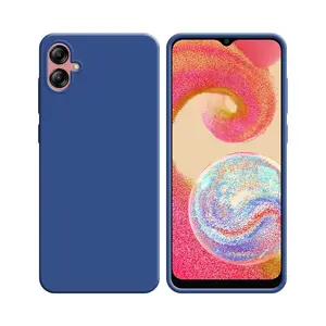 Coque Silicone Compatible pour Samsung Galaxy A04e A042 (#16) Bleu Marine