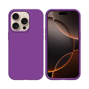 Coque Silicone Compatible pour Apple iPhone 16 Pro Max (#39) Mauve