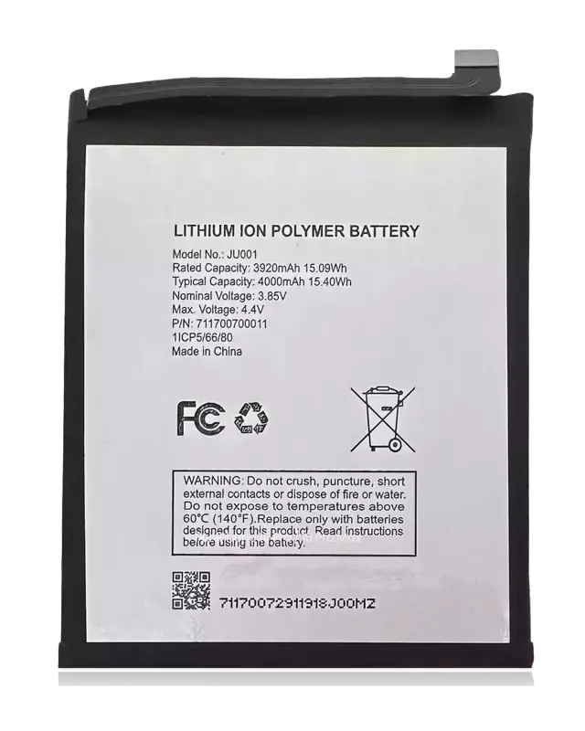 Batterie pour T-Mobile Revvl V / Boost Mobile Celero 5G (2021) / Cricket Icon 5/Cricket Icon 4/Boost Mobile Celero 5G SC (SN339D) /Boost Mobile Celero 5G (2024) (JU001)