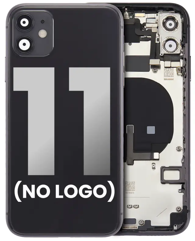 Châssis pour Apple iPhone 11 (sans logo, compatible premium, noir)