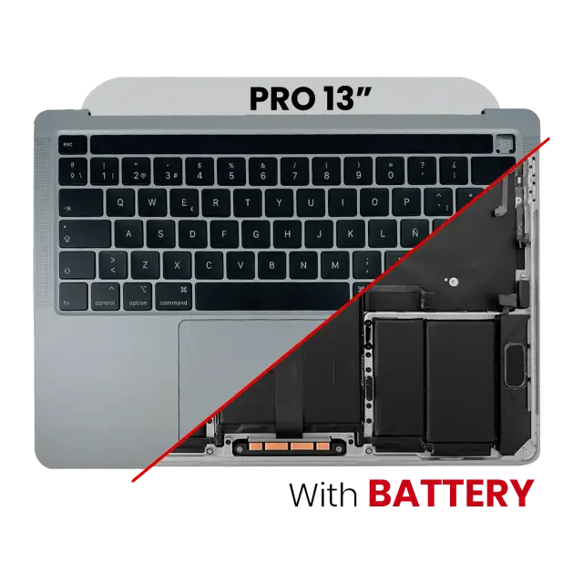 Châssis supérieur avec batterie et clavier ISO UK pour Apple MacBook Pro 13" A2251 (2020) (gris sidéral)