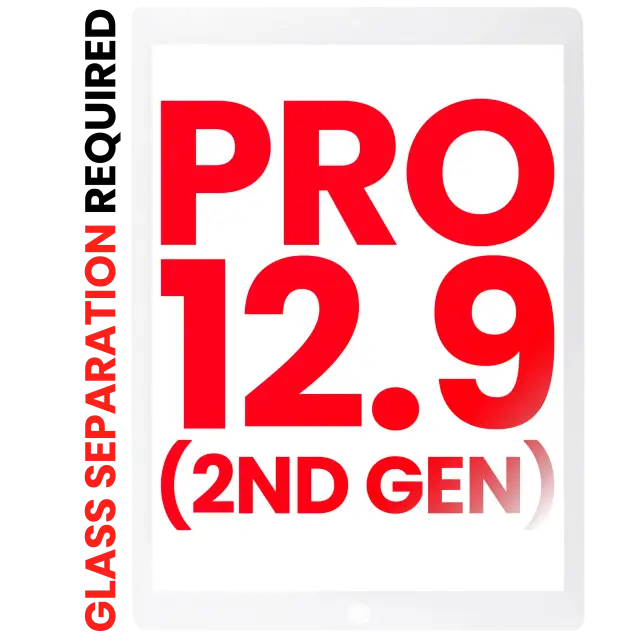 Vitre tactile pour Apple iPad Pro 12.9" 2nd Gen (2017) (séparation de la vitre requise, compatible premium, blanc)