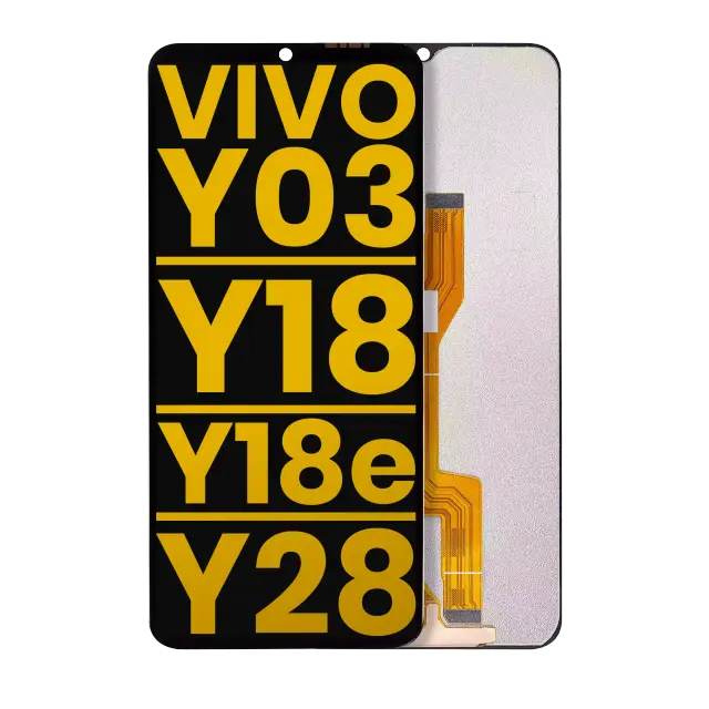 Écran LCD sans châssis pour Vivo Y03 / Y18 / Y18e / Y28 5G (reconditionné, toutes couleurs)