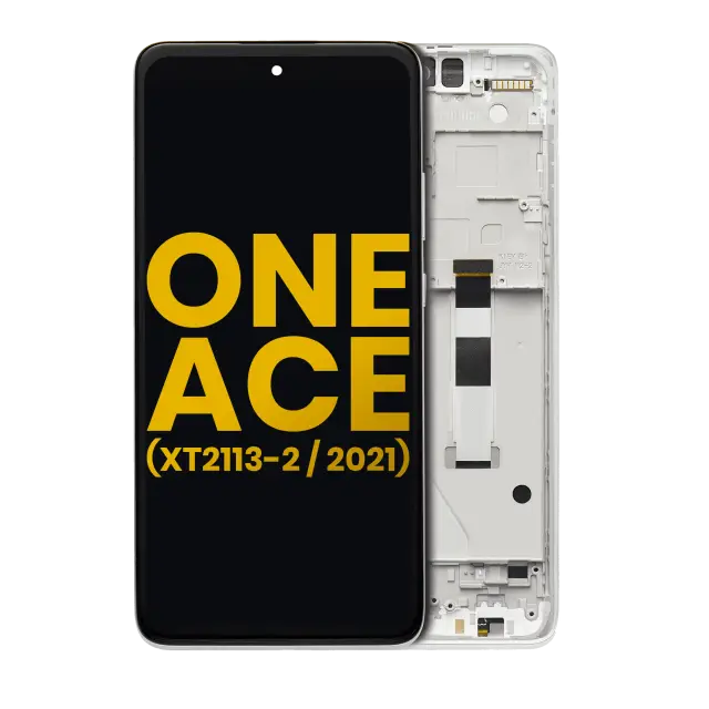Écran LCD avec châssis pour Motorola One 5G Ace (XT2113-2 / 2021) (reconditionné, Frosted Silver)