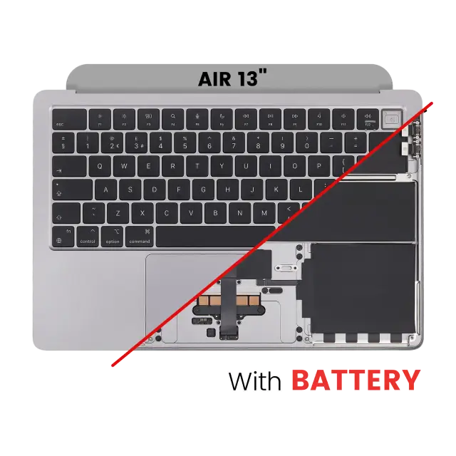 Châssis supérieur avec batterie et clavier ISO UK pour Apple MacBook Air 13" A2681 (2022) (gris sidéral)