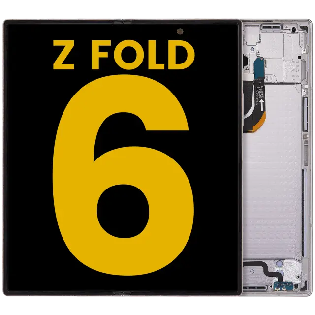 Écran OLED intérieur avec châssis pour Samsung Galaxy Z Fold 6 5G (version US & internationale, reconditionné, blanc)