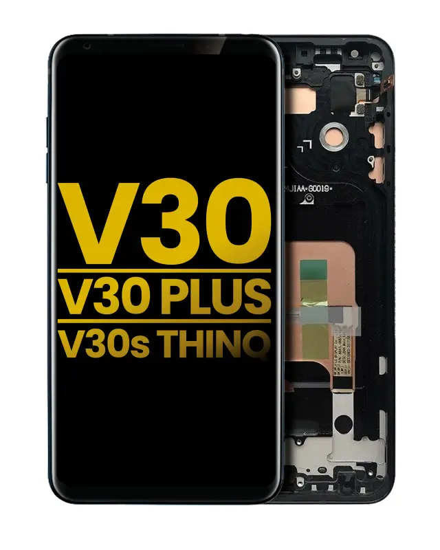 Écran OLED avec châssis pour LG V30 / V30 Plus / V30S ThinQ (reconditionné, Aurora Black)