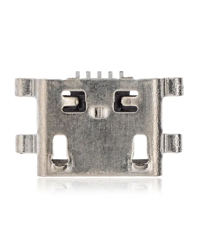 Connecteur de charge à souder — format Micro B, 5 broches, 4 points de fixation (C086)