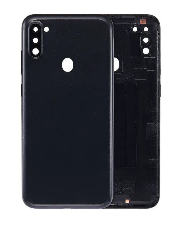 Vitre arrière pour Samsung Galaxy A11 (A115 / 2020) (version internationale, compatible premium, noir)