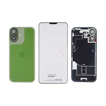 Vitre arrière avec MagSafe, NFC et nappe flash pour Apple iPhone 17 (origine, Sage)