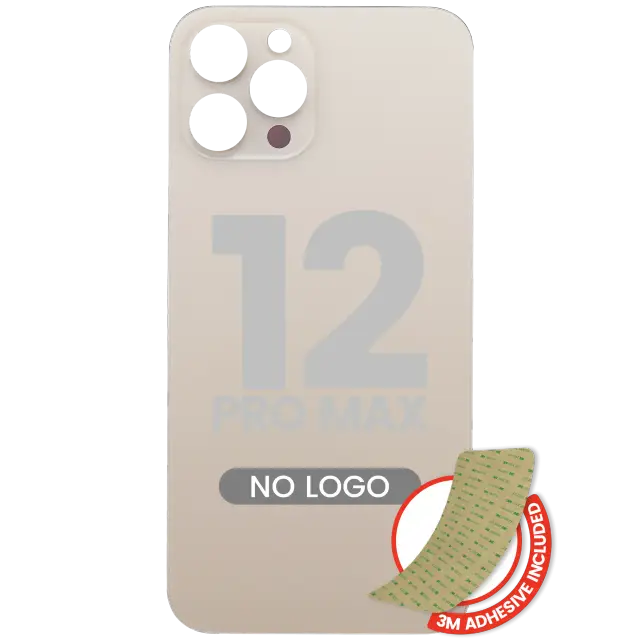 Vitre arrière pour Apple iPhone 12 Pro Max (No Logo / Large Camera Hole, or)