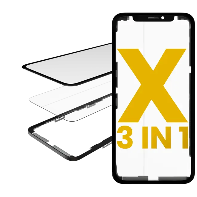 Vitre d’écran avec OCA pour Apple iPhone X (OCA Master)