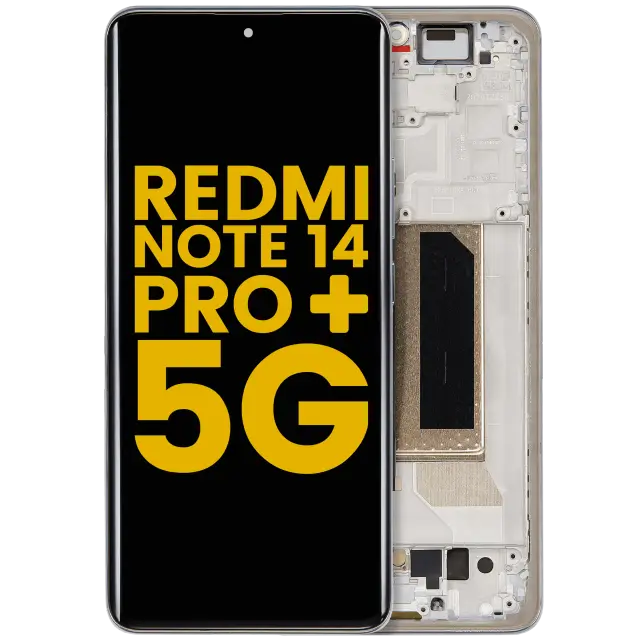 Écran OLED avec châssis pour Xiaomi Redmi Note 14 Pro Plus 5G (reconditionné, Frost Blue)