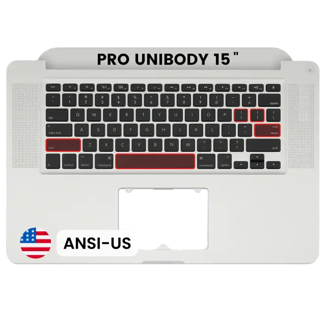 Châssis supérieur avec clavier ANSI US pour Apple MacBook Pro 15" A1286 (2010-2012) (OEM New)