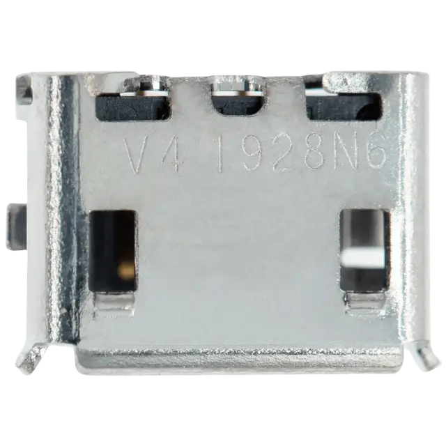 Connecteur de charge à souder — format Micro B, 5 broches, 2 points de fixation (C007)