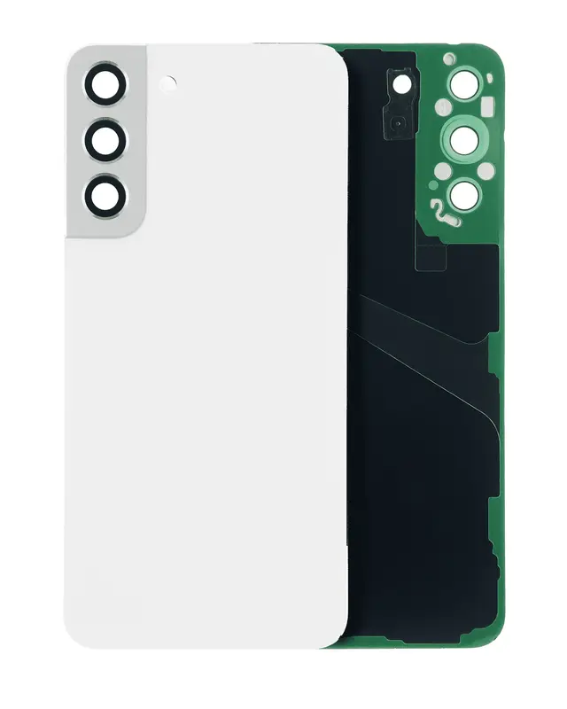 Vitre arrière pour Samsung Galaxy S22 Plus 5G (sans logo, compatible premium, blanc)