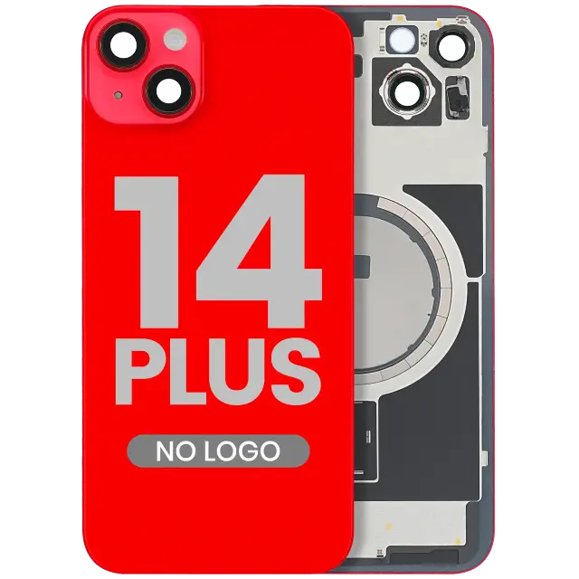 Vitre arrière pour Apple iPhone 14 Plus (rouge, sans logo)