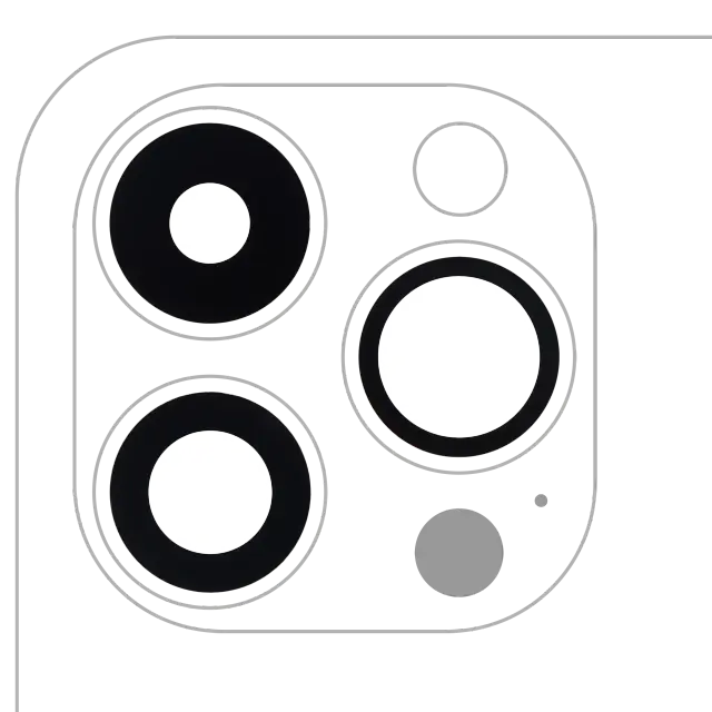 Lentille de caméra arrière avec adhésif pour Apple iPhone 14 Pro / 14 Pro Max (lot de 3, Real Sapphire, premium, lot de 10)