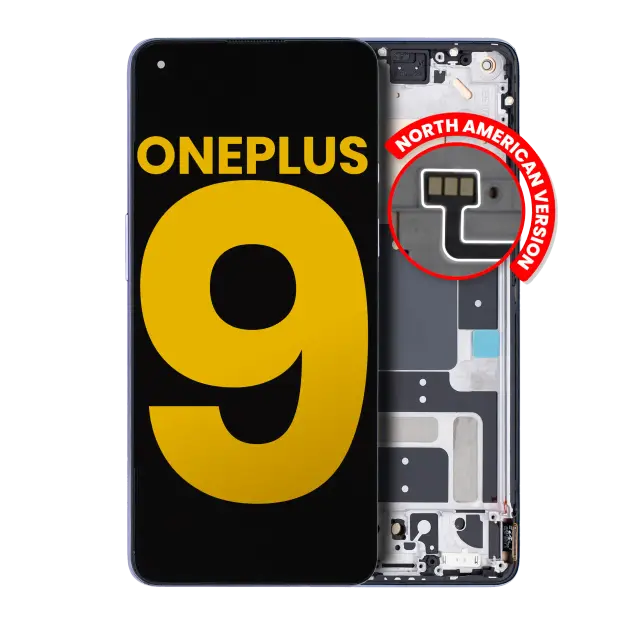 Écran OLED avec châssis pour OnePlus 9 (version US, reconditionné, Winter Mist)