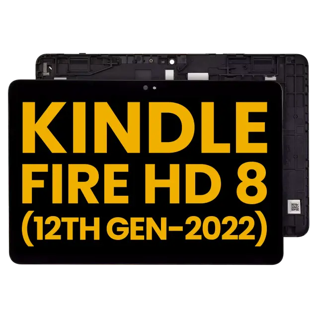Écran LCD avec châssis pour Amazon Kindle Fire HD 8 (12th Gen, 2022) (reconditionné, toutes couleurs)