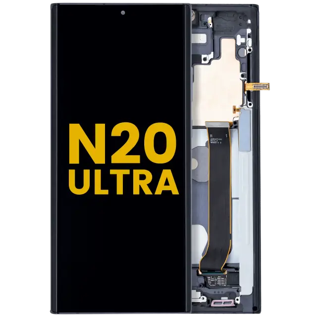 Écran OLED avec châssis pour Samsung Galaxy Note 20 Ultra 5G (reconditionné, Mystic Black)
