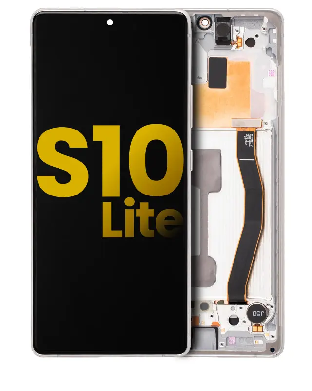 Écran OLED avec châssis pour Samsung Galaxy S10 Lite (reconditionné, Prism White)