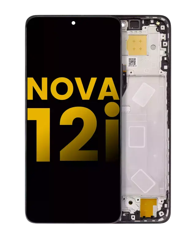 Écran LCD avec châssis pour Huawei Nova 12i (reconditionné, noir)