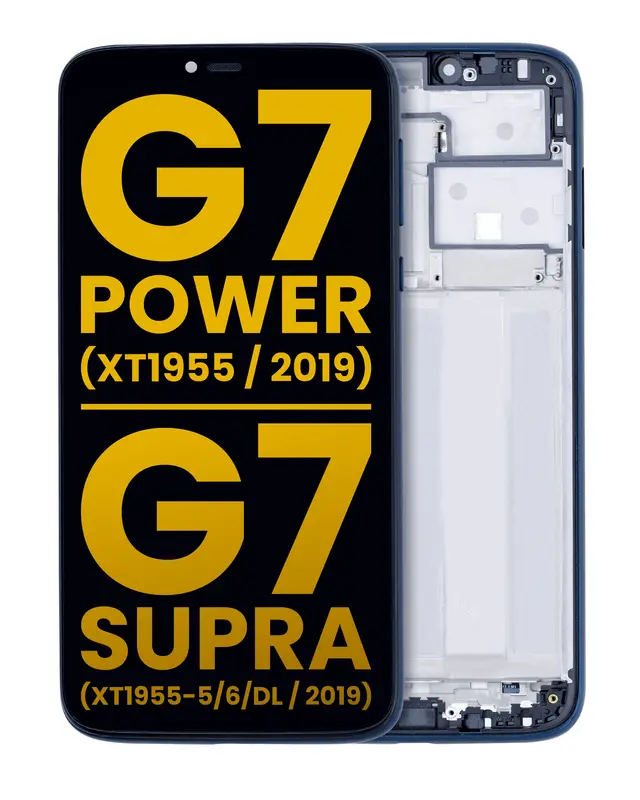 Écran pour Motorola Moto G7 Power (XT1955 / 2019) / G7 Supra (XT1955-5/6/DL / 2019) (US Version) (157MM) (reconditionné, Marine Blue)