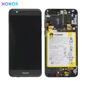 Bloc Écran Complet avec Châssis et Batterie Original Honor 8 02350VAS Noir