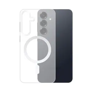 Coque Silicone MagSafe Compatible pour Samsung Galaxy S25 Plus S936 Transparent